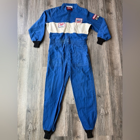 Worth Racing Suit Blue Racing Coveralls Vintage 1991 Baja 500 Size Extra Large - Picture 1 of 17